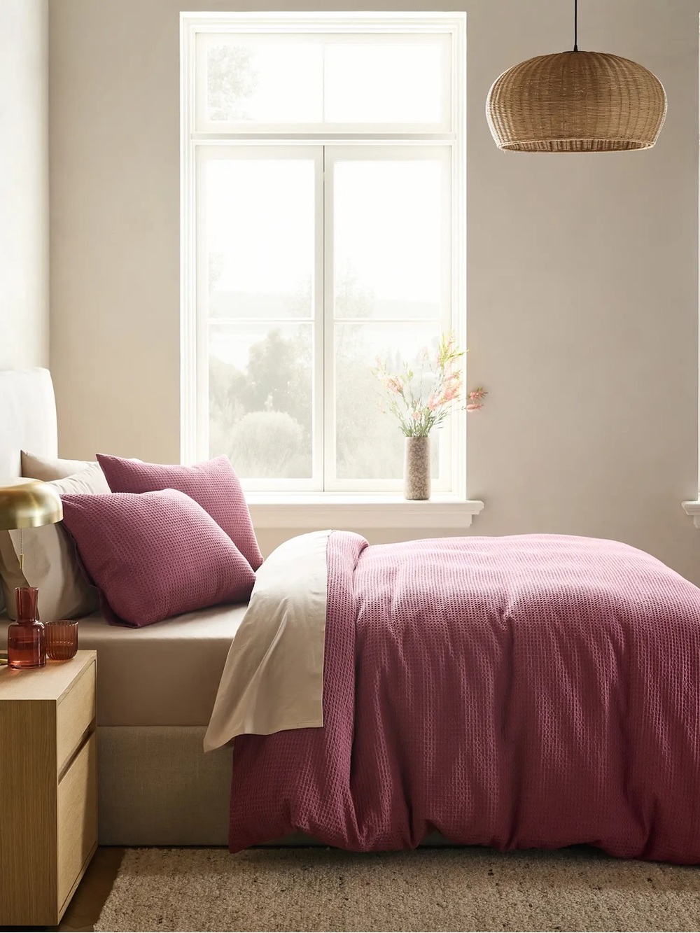 NWOT Quince Organic Luxe Honeycomb Duvet Cover Set